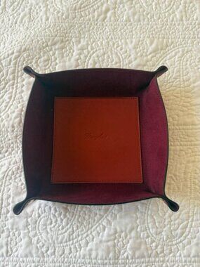 garuglieri leather tray red